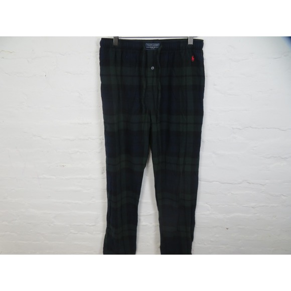 Polo Ralph Lauren Other - Polo Ralph Lauren Pajama Pants Mens Medium Tartan Plaid Sleepwear Green Flannel